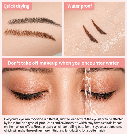 Waterproof, fast-drying eyeliner for smooth, natural-looking eyes