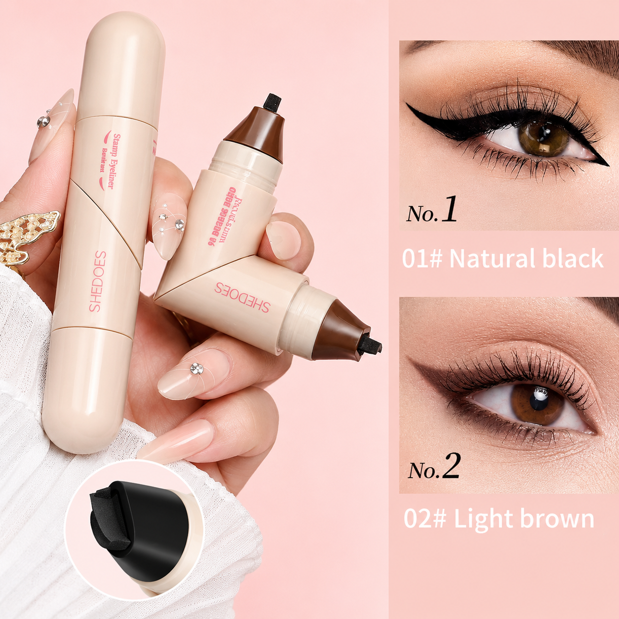 Waterproof, fast-drying eyeliner for smooth, natural-looking eyes